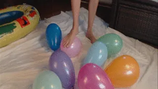 Pop rainbow balloon