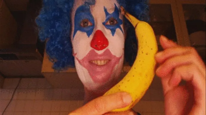 Clown and banana