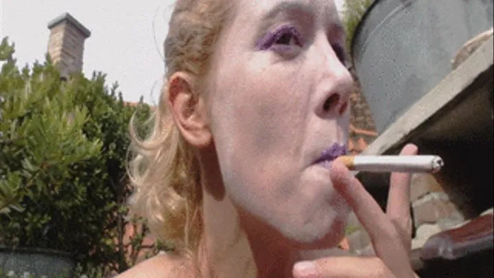 Smoke white purple face