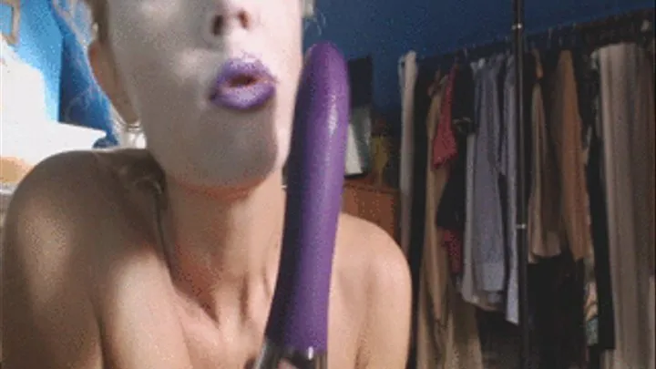 painted face dildo sucking