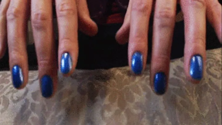 Blue nail polish 2nd layer