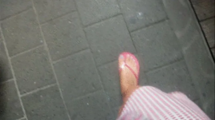 walking in flip flops