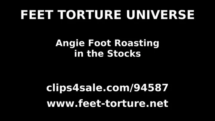 Angie Foot Roasting in the Stocks part 1