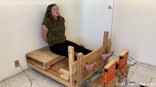 Danielle Foot Roasting in the Stocks part 3