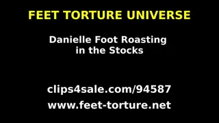 Danielle Foot Roasting in the Stocks part 1