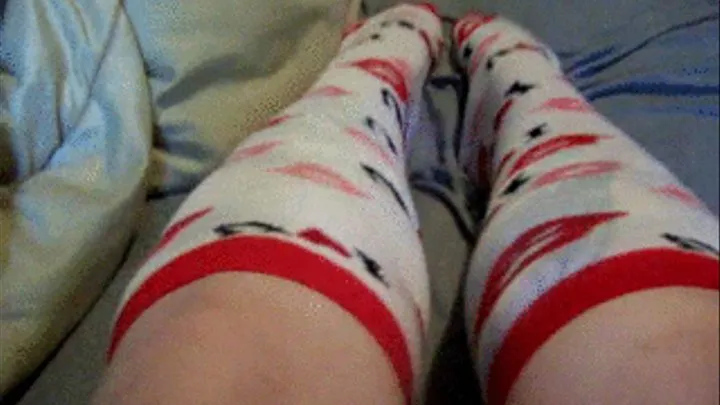 Knee Socks with Lips and Kisses