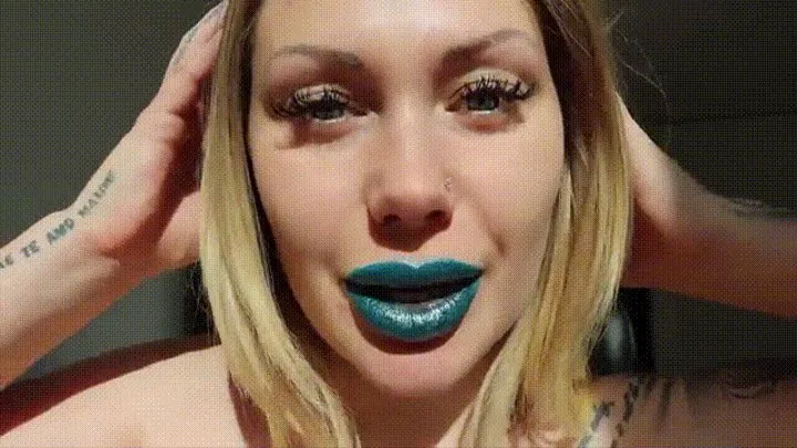 Magic of My blue shiny lips! ASMR JOI!