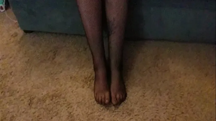 Fishnet Feet, Legs, and a peek.