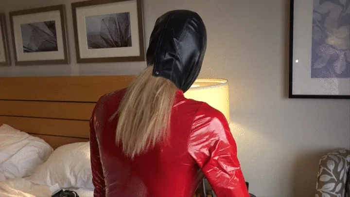 pvc catsuit boots and hood