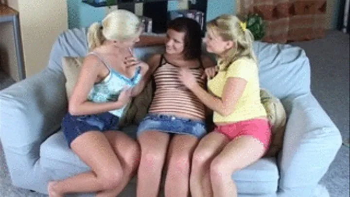 Three big tits 18 &19 yrs olds love Girl-Girl, Lesbian sex with dildospussy eating sex