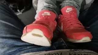 new girl Lea verry hard ball and cock stomping with her sweet used Nike Airmax Command