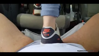sweet cock trample and happy end over Nike Airmax