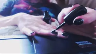 Painting My Nails Black (Part 2)