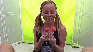 Little Alyssa's Double Lollipop BlowJob For Step-Daddy