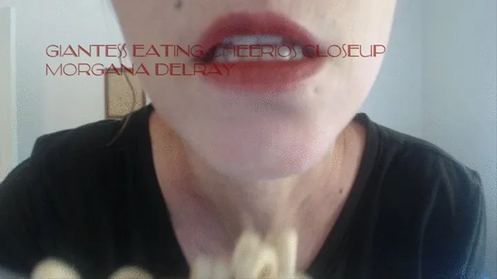 Giantess Eating Cheerios Closeup