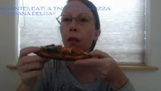 A Giantess Eats a Tiny Man On Pizza