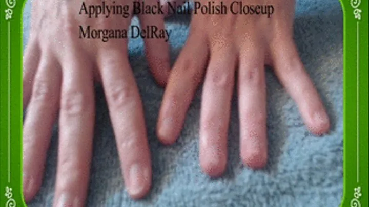 Painting My Nails Black Closeup