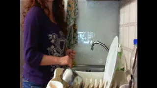 Washing dishes