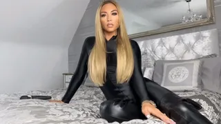 Shiny Bodystocking Pussy Play And POV Fucking