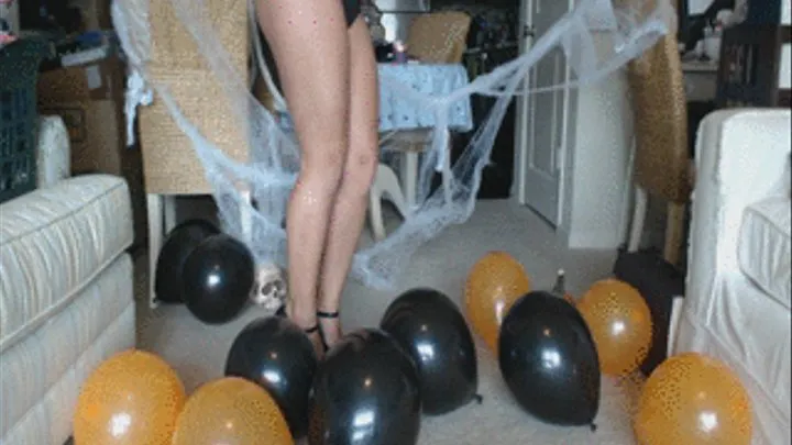 Absolutely Terrifying Balloon Pop in heels