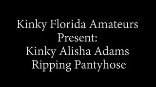 Kinky Amateur Alisha Ripping Her Pantyhose
