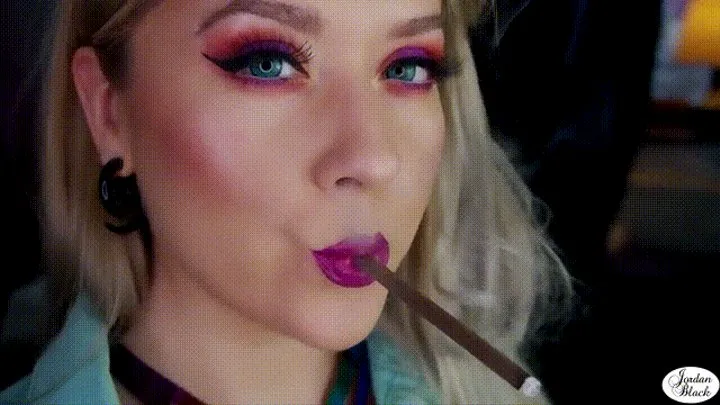 More 120s between my magenta glossy lips