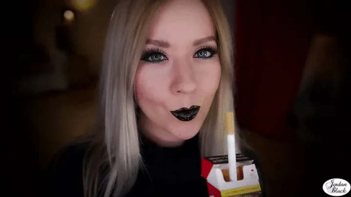 Xtra glossy black lips on a Marlboro