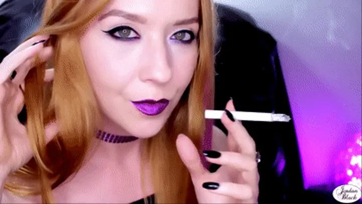 Smoking Menthols 100s with metallic purple lips [555 , 1080p, wmv]