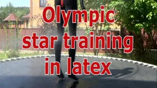 Olympic star training in latex