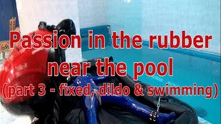 Passion in the rubber near the pool (part 3 - fixed, dildo & swimming)
