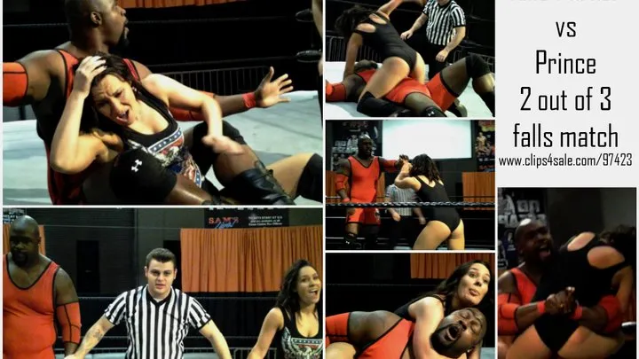 MIXED WRESTLING: 2 out of 3 falls match #allieparker vs Prince #prowrestling