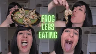 Frog Legs Eating - Chewing food and Mouth Fetish