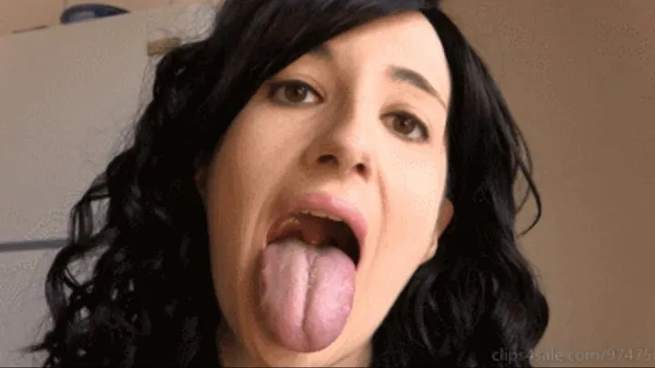 Teasing you with my mouth and tongue (stick out tongue, tongue swirl, licking lips)