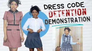 Dress Code Detention Demonstration: Schoolgirl Strips And Shows Off Uniforms in