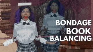 Bondage Book Balancing: Schoolgirl Struggles To Stay Straight in