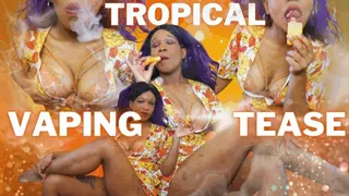 Tropical Vaping Tease - Silent Smoke Show in