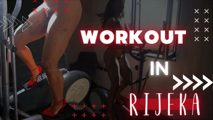 Workout In Rijeka - NUDE RED HEEL ELLIPTICAL TRAINING IN