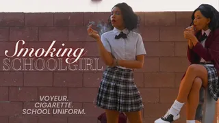 Smoking Schoolgirl: OUTDOORS CANDID CLASSIC SMOKING IN