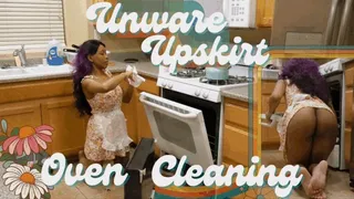 Unaware Upskirt Oven Cleaning