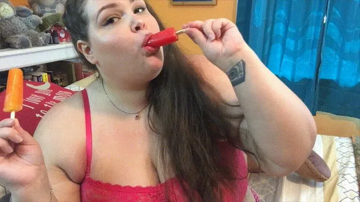 BBW Sucks Two Popsicles