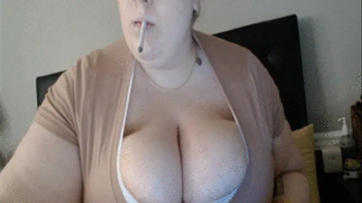 Busty BBW Smokes and Ignores You