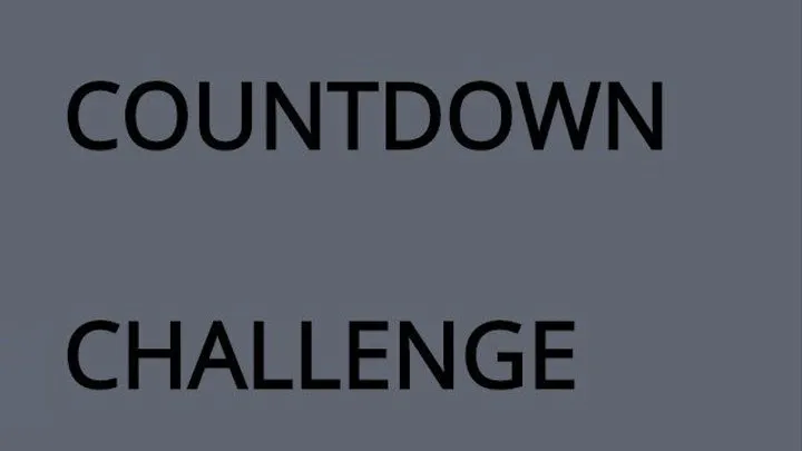 COUNTDOWN CHALLENGE