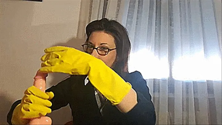 THE SOUND OF MY OILED GLOVES ON YOUR COCK