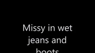 Missy in skintight jeans in my Pool