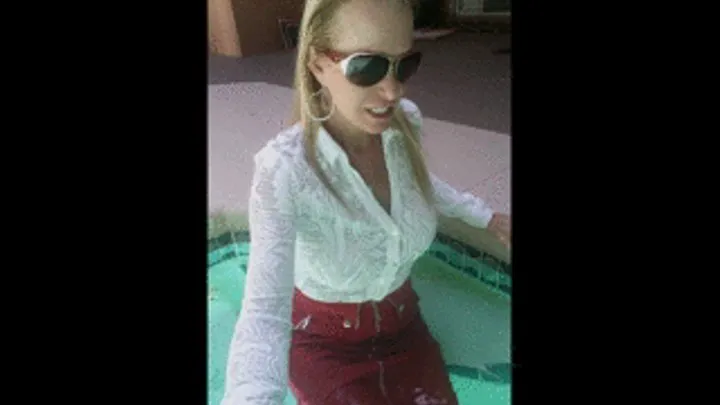 RED SKIRT AND WHITE BLOUSE