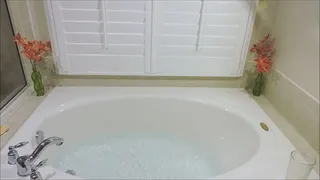 Skintight Levis jeans bathtub fun