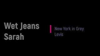 New York trip wearing Grey Levis Jeans in Shower
