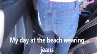 A day at the beach in tight jeans