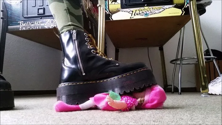 Barbie Crushing under Doc Martens Jadon Max Boots View 1