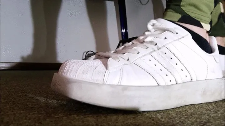 Crushing Toycar with Adidas Superstar Bold